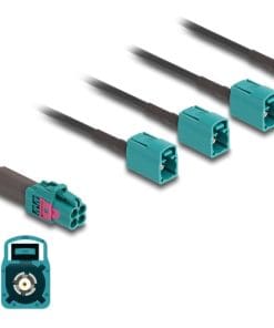 Delock Kabel Mini FAKRA Z Buchse quad zu 4 x FAKRA Z Buchse A-Typ