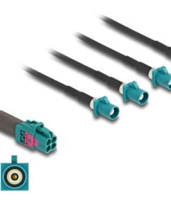 Delock Kabel Mini FAKRA Z Buchse quad zu 4 x FAKRA Z Stecker A-Typ