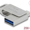 Delock USB 5 Gbps USB-C + Typ-A Speicherstick 256 GB - Metallgehäuse