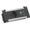Bachmann KAPSA XS 1xCEE7/3 2xUSB Charger, 0,2m GST18 356.974, Verlängerung H05VV-F3G0.75mm², unverpackt, Seite 1: Kaltgerätestecker mit Schutzkontakt IEC 320/C14, angespritzt, Seite 2: Kaltgerätedose 70° mit Schutzkontakt IEC 320/C13, angespritzt