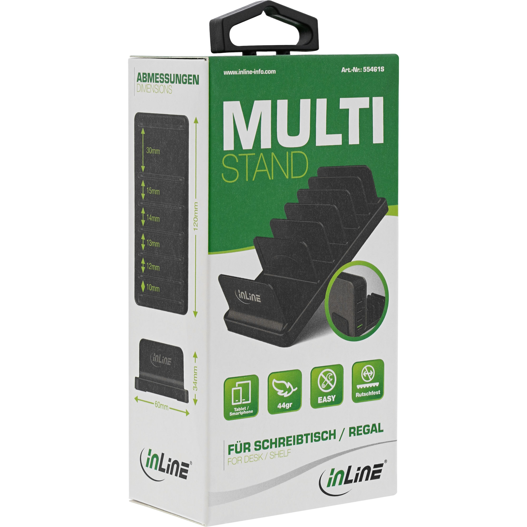 InLine® Multi-Stand mit 6 Fächern für Schreibtisch / Regal, schwarz, schwarz InLine® Multi-Stand mit 6 Fächern für Schreibtisch / Regal, schwarz, schwarz – Bild 4