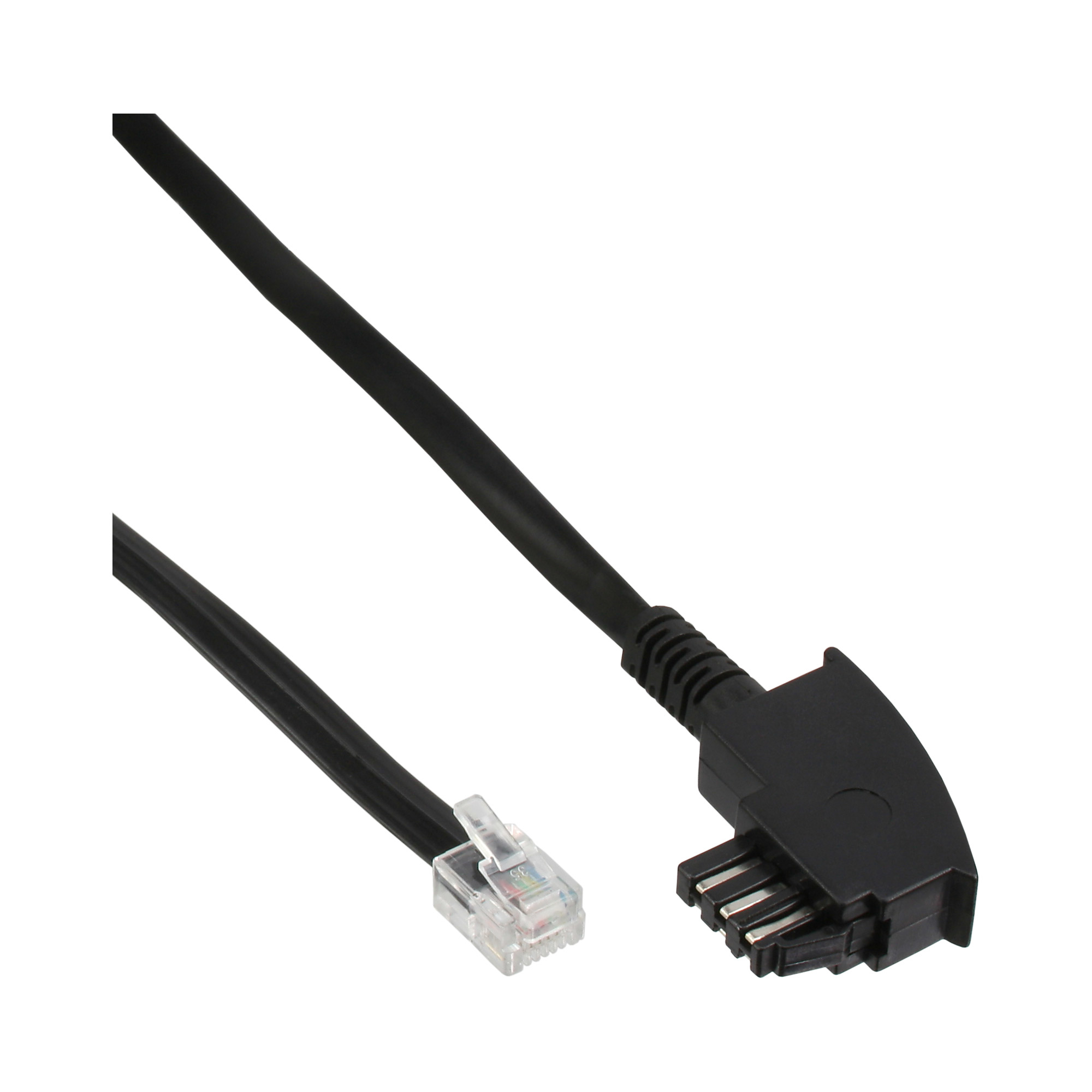 InLine® TAE-N Anschlußkabel, gebrückt, 6m, schwarz InLine® TAE-N Anschlußkabel, gebrückt, 6m, schwarz