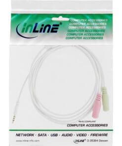 Alternative view of ® Audio Headset Adapterkabel, 3,5mm Klinke Stecker 4pol. an 2x 3,5mm Klinke Buchse, weiß, 1m, weiß