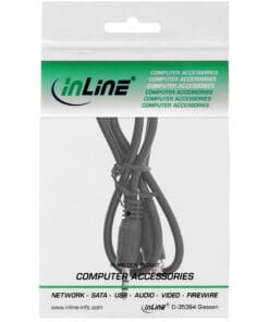 Alternative view of Audio Adapterkabel, 3,5mm Stereo Stecker/Einbaubuchse mit Gewinde, 0,6m, schwarz