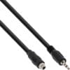 Audio Adapterkabel, 3,5mm Stereo Stecker/Einbaubuchse mit Gewinde, 0,6m, schwarz