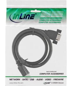 Alternative view of InLine® HDMI 4K2K Adapterkabel zum Einbau, HDMI A Stecker/Buchse, 0,6m, schwarz