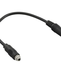 Audio Adapterkabel zum Einbau 1x mit Gewinde, 3,5mm Stereo Buchse/Buchse, 0,2m