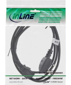 Alternative view of InLine® Netzkabel, Netzstecker England auf Kaltgerätestecker C13, 1,0m, schwarz