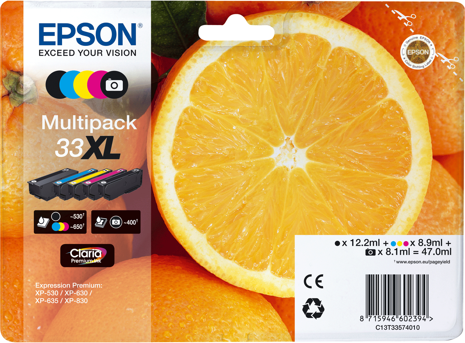 Epson Tintenpatronen Multipack 33XL (5 Farben) Epson Tintenpatronen Multipack 33XL (5 Farben) – Bild 3