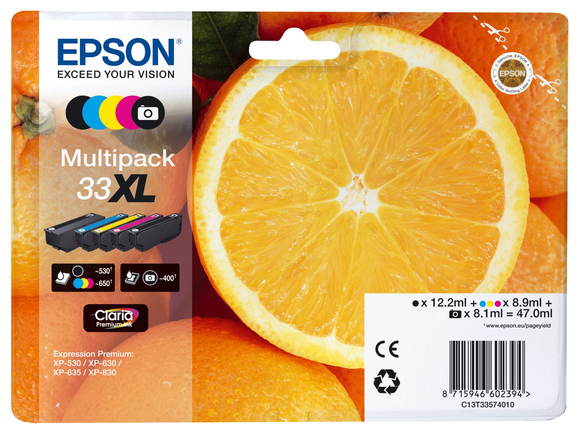 Epson Tintenpatronen Multipack 33XL (5 Farben) Epson Tintenpatronen Multipack 33XL (5 Farben)