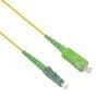 helos LWL OS2 Patchkabel Simplex LSZH 2,0mm SC/APC-LC/APC gelb 3,0m 9/125 µm, Singlemode , OS2-Faser bis zu 100 Gigabit/s , LC/APC 8° Simplex St. (grün) an SC/APC 8° Simplex St. (grün) , (auch für AVM FRITZ!Box 5530) , Farbe: gelb , 20 Jahre Garantie
