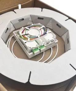helos FTTH-Anschlussset, beidseitig mit 4 SC-APC-Steckern vorkonfektioniert, 30m