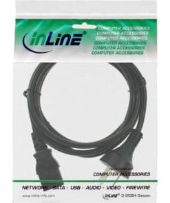 Alternative view of InLine® Netzkabel, Netzstecker China auf Kaltgerätestecker C13, 0,5m, schwarz