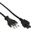 InLine® Netzkabelverlängerung, Warmgerätestecker gerade C15 auf Buchse gerade C14, 5,0m, schwarz