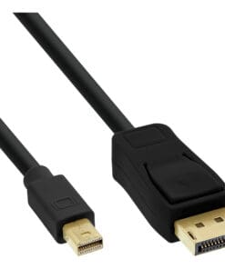 InLine® Mini DisplayPort zu DisplayPort Kabel, schwarz, 3m, schwarz