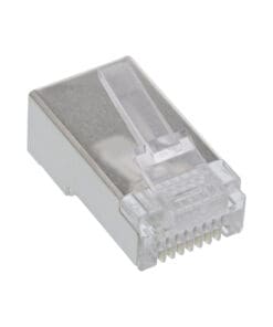 InLine® Modularstecker 8P8C RJ45 zum Crimpen auf Rundkabel, geschirmt, 10er Pack