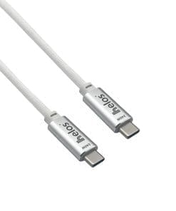 helos Anschlusskabel, USB 4, 40 Gbps 240W,Type-C PREMIUM Stecker, 1,0m, weiß