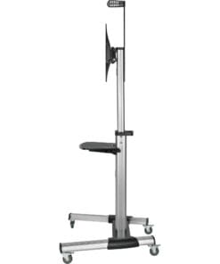 InLine® TV-Wagen, Höhenverstellbar, für LED-TV 37"-70" (94-178cm), max. 50kg, schwarz – Bild 4