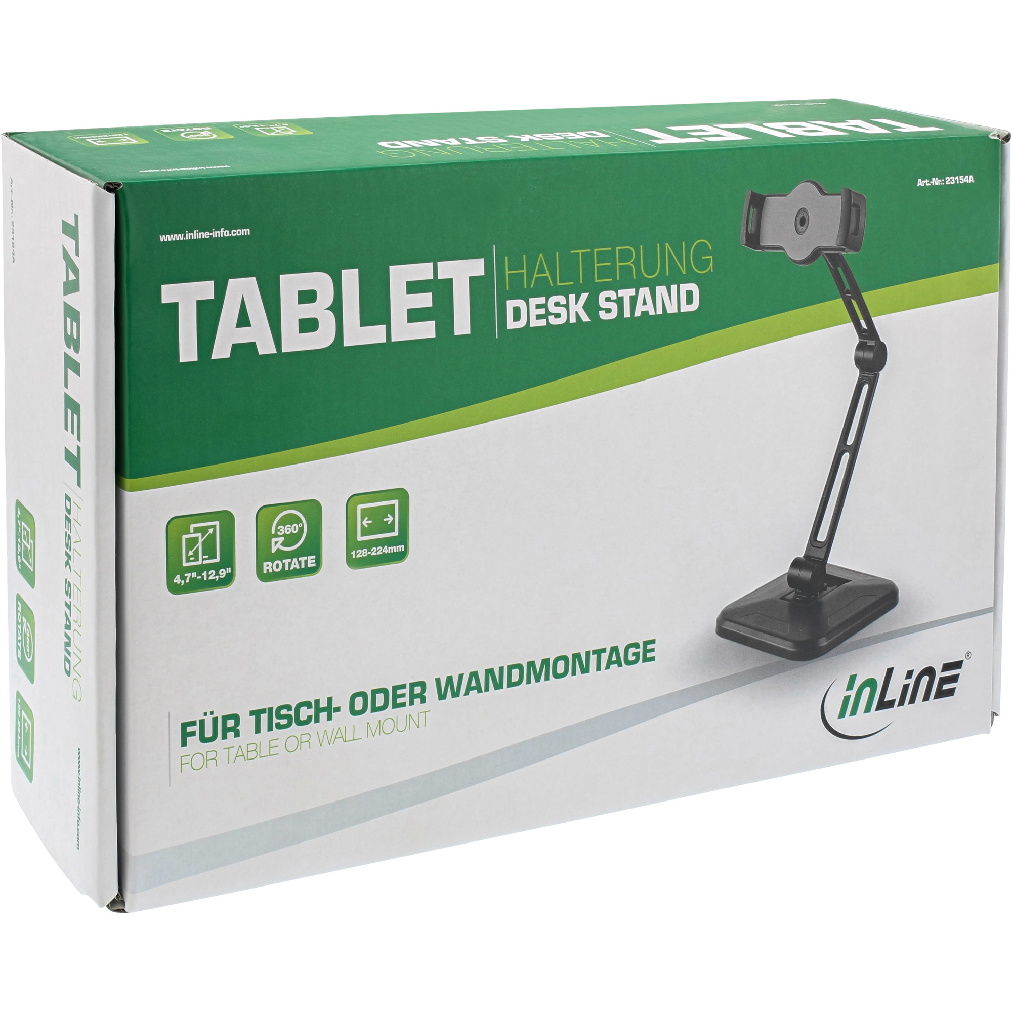 InLine® Tablet Halterung für Wand- oder Tischmontage, universal für 4,7"-12,9", schwarz InLine® Tablet Halterung für Wand- oder Tischmontage, universal für 4,7"-12,9", schwarz – Bild 3