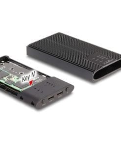 Delock Externes Gehäuse USB 20 Gbps für 2 x M.2 NVMe PCIe