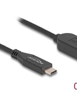 Delock USB 10 Gbps Kabel USB Type-C Stecker zu Typ-A Buchse 50 cm koaxial