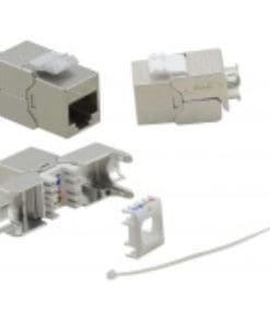 helos Cat.6a Keystone Modul 22-26 AWG 15,5 mm breit GHMT 4PPoE werkzeuglos