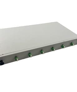 helos LWL 19" Spleissbox 6 x LC/APC Duplex OS2, spleißfertig, grau