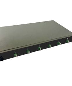 helos LWL 19" Spleissbox 6 x LC/APC Duplex OS2, spleißfertig, schwarz