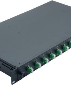 helos LWL 19" Spleissbox 12 x LC/APC Duplex OS2, spleißfertig, schwarz