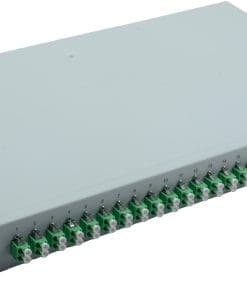 helos LWL 19" Spleissbox 24 x LC/APC Duplex OS2, spleißfertig, grau