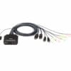 ATEN CS22DP 2-Port USB DisplayPort Kabel KVM-Switch mit Remote ATEN KE8952T Senderteil KVM over IP Extender mit PoE, 4K HDMI Einzeldisplay, RS232, USB, Audio