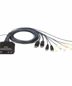 ATEN CS22DP 2-Port USB DisplayPort Kabel KVM-Switch mit Remote