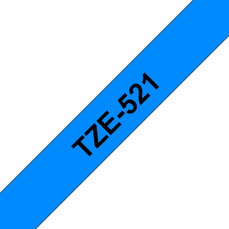 Brother Schriftband TZe-521 (lam.) Schwarz auf Blau 9mm x 8m Brother Schriftband TZe-521 (lam.) Schwarz auf Blau 9mm x 8m