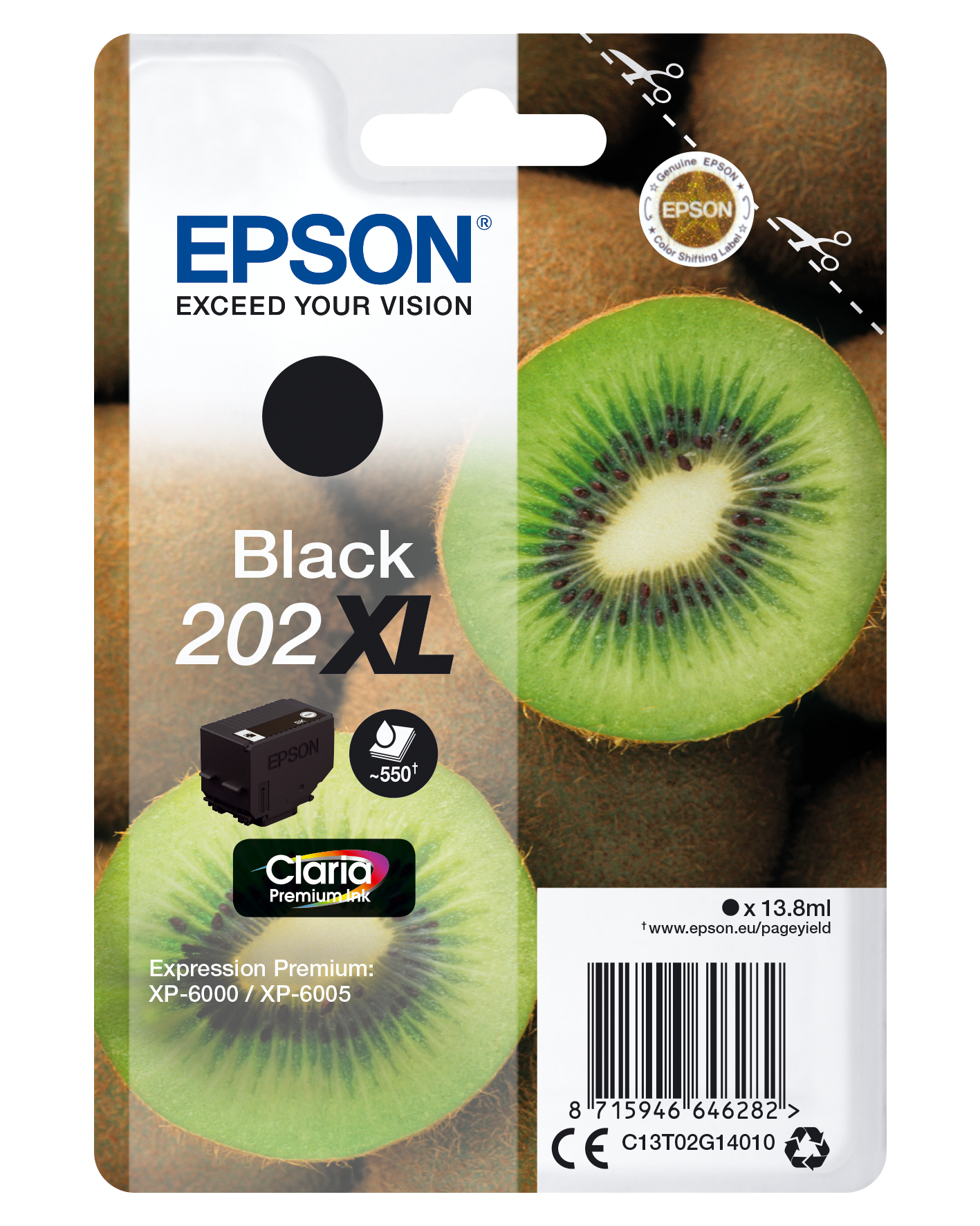 Epson Tintenpatrone 202XL Black (550 Seiten) Epson Tintenpatrone 202XL Black (550 Seiten)