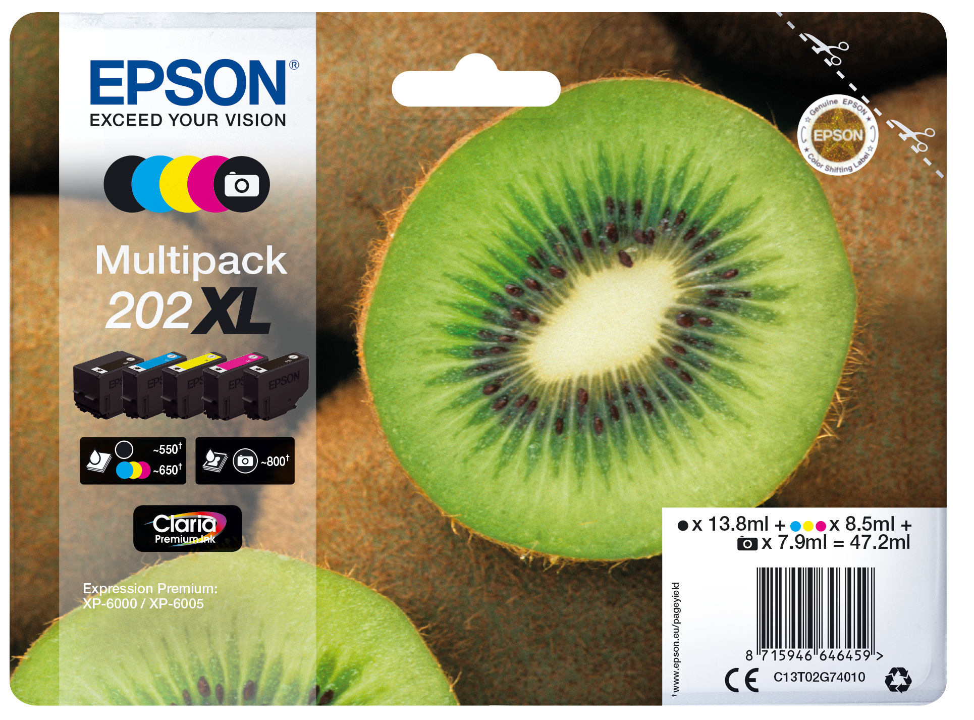 Epson Tintenflaschen Multipack 202XL (5 Farben) Epson Tintenflaschen Multipack 202XL (5 Farben)