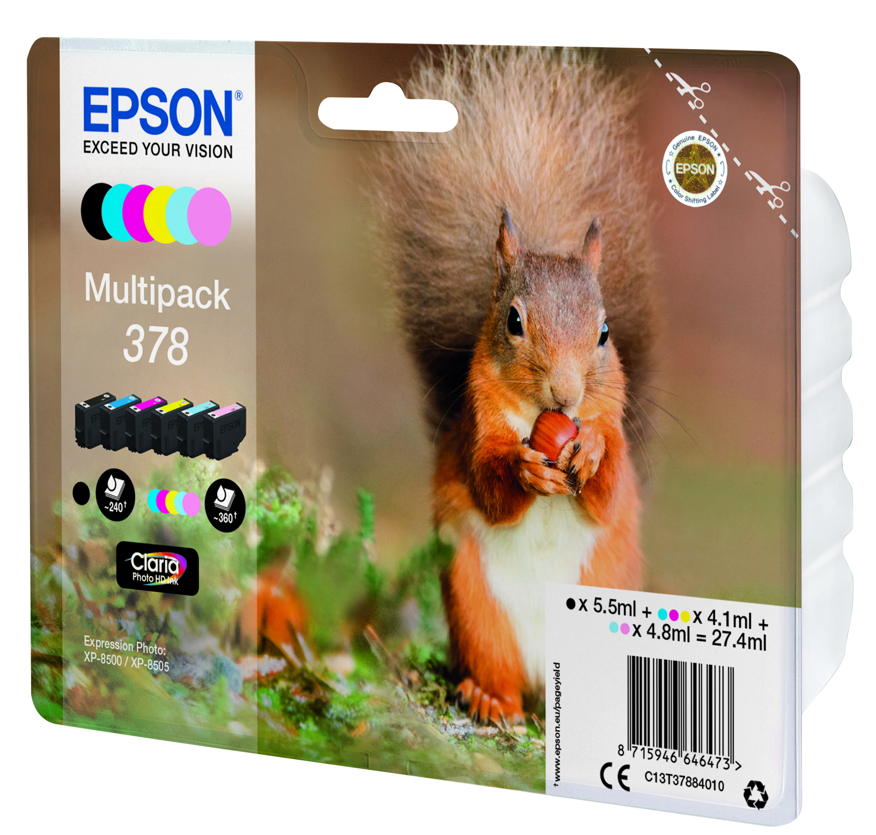 Epson Tintenpatrone 378 Multipack (BK/C/M/Y/PC/PM) Standard Epson Tintenpatrone 378 Multipack (BK/C/M/Y/PC/PM) Standard – Bild 3