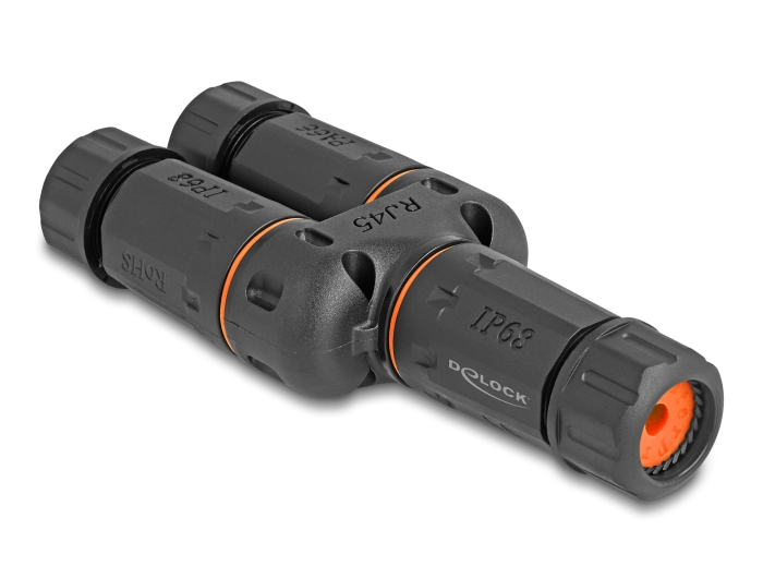 Delock Kabelverbinder Y-Adapter RJ45 Buchse zu 2 x RJ45 Buchse Cat.6 IP68 Delock Kabelverbinder Y-Adapter RJ45 Buchse zu 2 x RJ45 Buchse Cat.6 IP68
