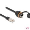 Delock Kabel RJ45 Stecker zu RJ45 Buchse Cat.6A zum Einbau mit M20 Gewinde