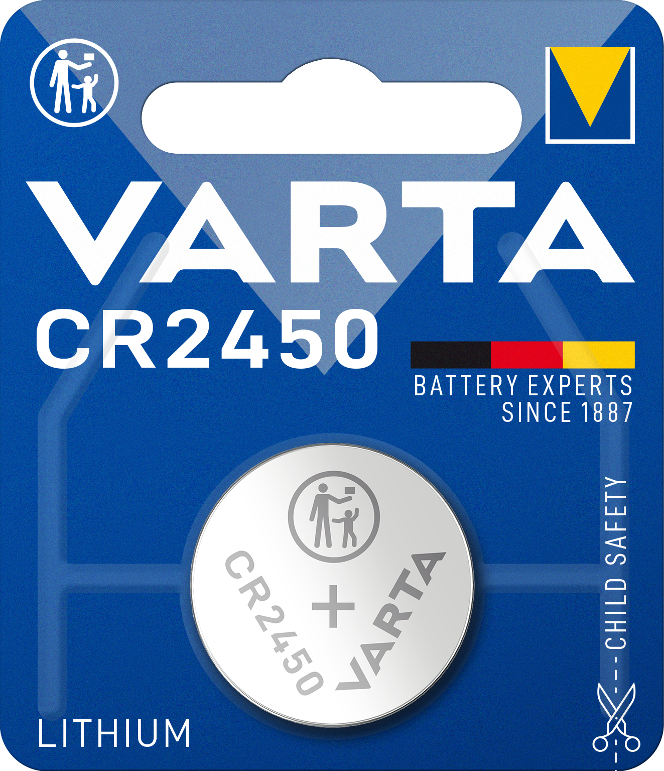 VARTA Lithium Coin, Knopfzellenbatterie, CR2450, 3V, 1Stk VARTA Lithium Coin, Knopfzellenbatterie, CR2450, 3V, 1Stk – Bild 2