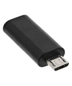 Alternative view of InLine® USB 2.0 Adapter, Micro-USB Stecker auf USB Typ-C Buchse, schwarz