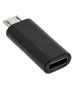 InLine® USB 2.0 Adapter, Micro-USB Stecker auf USB Typ-C Buchse, schwarz