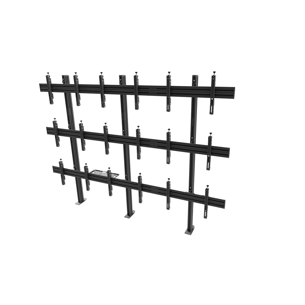 edbak Video Wall Bolt Down Stand, modular 3x3, für 49"-57" Bildschirme, Quer edbak Video Wall Bolt Down Stand, modular 3x3, für 49"-57" Bildschirme, Quer