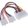 InLine® Lüfter Adapterkabel, 3pol Lüfter an 4pol Netzteil, 0,15m