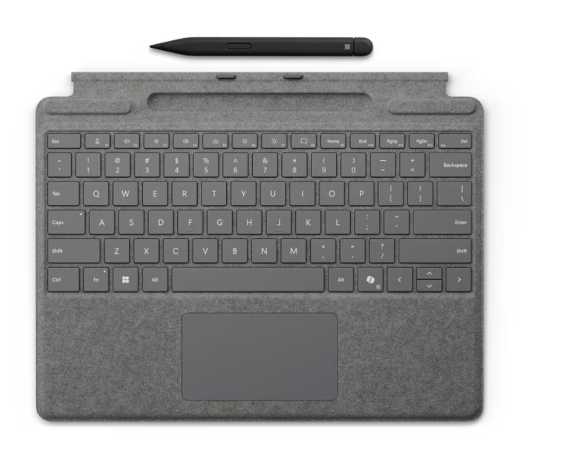 Microsoft Surface Pro Type Cover mit Slim Pen für Surface Pro 10/11.Gen Platinum Microsoft Surface Pro Type Cover mit Slim Pen für Surface Pro 10/11.Gen Platinum