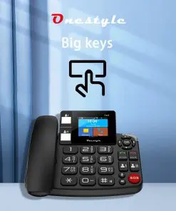 Onestyle Opal, SIM Desktop Tisch-Mobiltelefon, schwarz