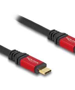Delock USB 2.0 Kabel USB Type-C Stecker 1 m rot Metall