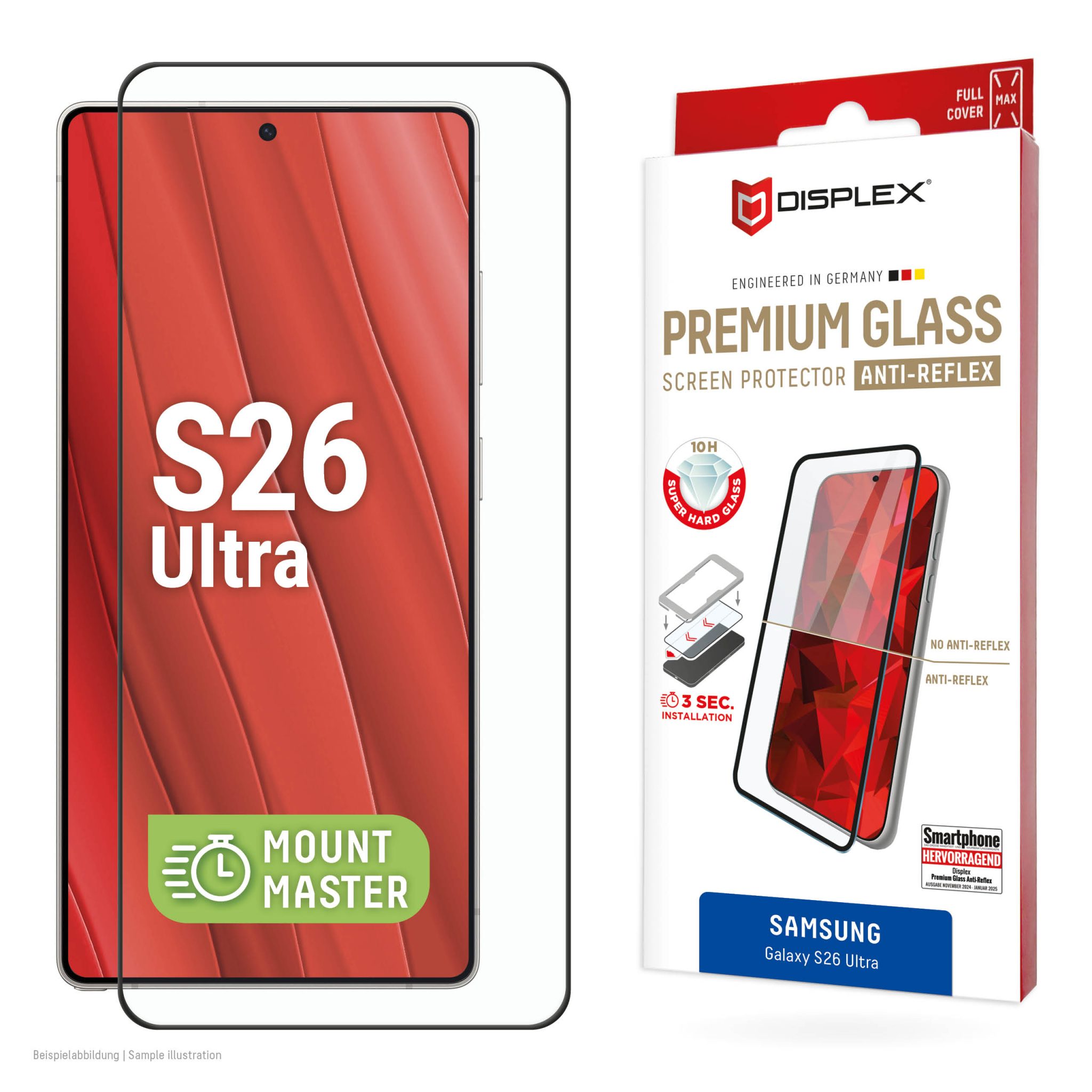 DISPLEX Premium Panzerglas vollflächig Antireflex für Samsung Gal. S26 Ultra DISPLEX Premium Panzerglas vollflächig Antireflex für Samsung Gal. S26 Ultra