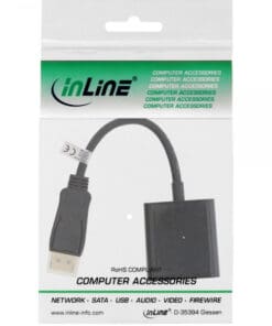 Alternative view of DisplayPort Adapterkabel, DisplayPort Stecker auf DVI-D 24+1 Buchse schwarz, 0,15m