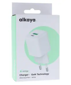 alkaya NEXUS-Laderät mit GaN-Technologie 20W weiss