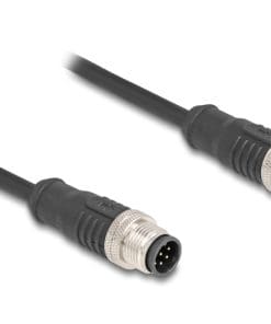 Delock M12 Kabel A-kodiert 8 Pin Stecker zu Buchse PVC 2 m